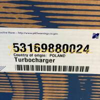 NOUVEAU Turbocompresseur BorgWarner KKK MAN Generator 51.09100-7906, 51091007906, 53169880024, 53169700024