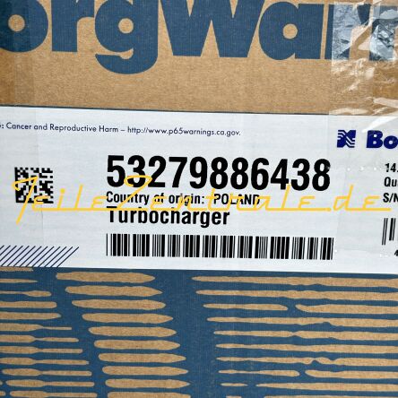 NUOVO BorgWarner KKK Turbocompressore  MAN 53279706437 53279706438 F816200090011