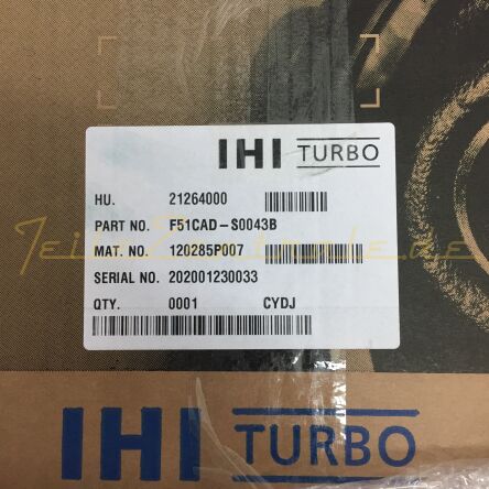 NEUER IHI Turbolader Yanmar Industriemotor CYDJ RHF5CYDJ VA430043