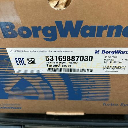 NEUER BorgWarner Turbolader ATEGO VARIO 4.3 L 53169707003 53169707008