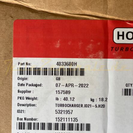NEW HOLSET Turbocharger Iveco 4033600H 8005081