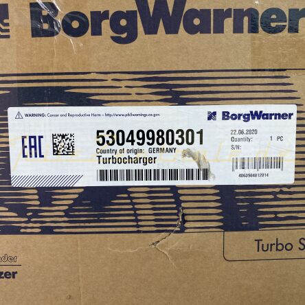 NEUER BorgWarner Turbolader Porsche 911 Turbo (997) 3.6L 53049880061 53049700061
