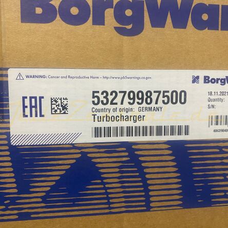 NOUVEAU Borgwarner Turbocompresseur  Volvo Marine 5.5L  3584053 53279987500