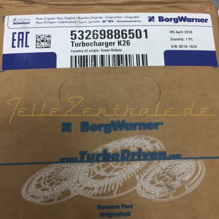 NEUER BorgWarner Turbolader FENDT F71820209001 04259722