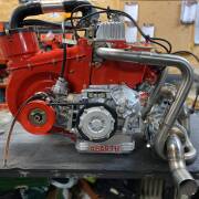 Getunter Motor für Fiat 500 F R L N D Fiat 126 126p 650ccm Alquati Ölwanne Lavazza Auspuff Stufe 4 35PS