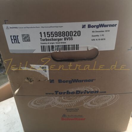 NUOVO BorgWarner Turbocompressore JCB 3CX 4CX 320/06377 444/448 11559880020 11559700020 (deposito!)