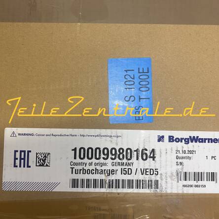 NUOVO BorgWarner KKK Turbocompressore  Volvo Biturbo S60 XC60 XC70 V70 S80 D5 2.4L 10009880017 10009700017 (Deposito!)
