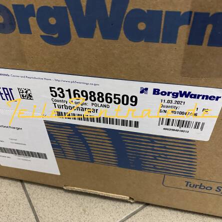 NEW Borgwarner KKK Turbocharger MAN TGL 5.3L 53169886507 53169706507