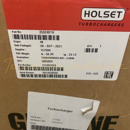 NEW HOLSET Turbocharger Cummins  3592369 3592401