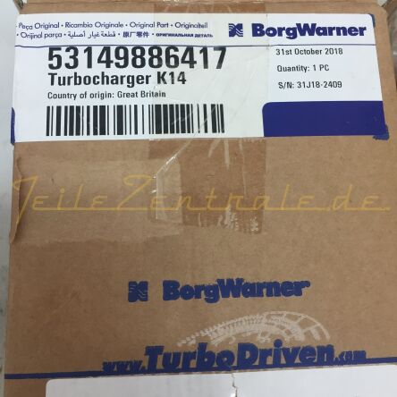 NOUVEAU BorgWarner Turbocompresseur  Case-IH Traktor 3.1L 53149706400 53149706401