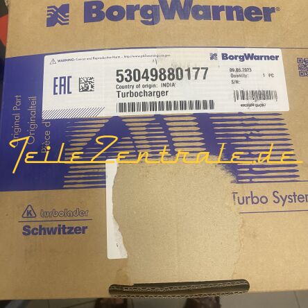 NOUVEAU BorgWarner KKK Turbocompresseur JCB 320/06179 53049700124 53049880124 
