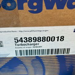NEW BorgWarner Turbocharger Renault 1.6 54389880005 54389700005